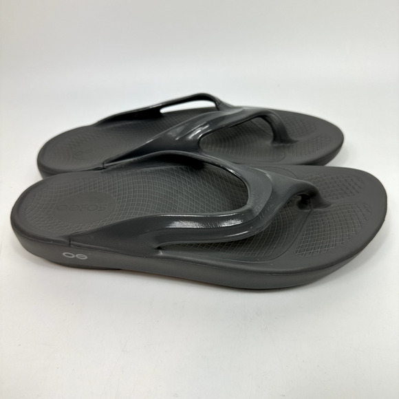 OOFOS Recovery Oolala Luxe Women’s 41 Size 10 Gray Flip Flop Thong Sandals - Picture 1 of 8